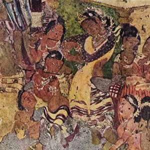 Wall painting from the Caves of Ajanta, c480