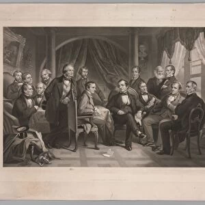 Washington Irving and his Literary Friends at Sunnyside, 1864. Creator: Thomas Oldham Barlow