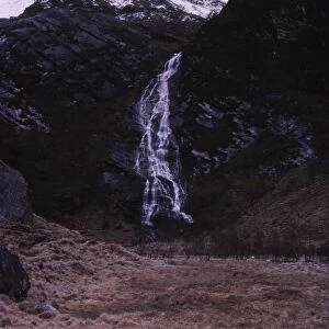 Waterfall at Steall, Upper Glen Nevis, Invernessshire, Scotland, March, 20th century. Artist: CM Dixon