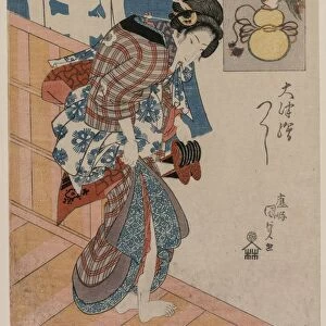 Woman Leaving a Bath House (from the series Pictures from Otsu), c. mid 1820s. Creator