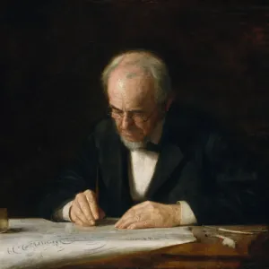 Thomas Eakins' The Writing Master, 1882 Print Thomas Eakins' The Writing Master, 1882 Print