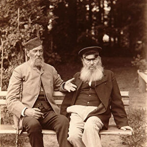 Yakov Polonsky and Afanasy Fet, Russian poets, c1890. Artist: Sergei Dmitrievich Botkin