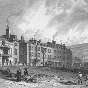 The York Hotel, and Library, Sidmouth, 1832. Creator: P Heath