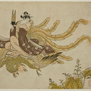 Young Woman Riding a Phoenix, 1765. Creator: Suzuki Harunobu