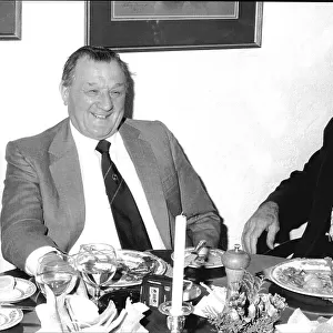 Former Liverpool FC manager, Bob Paisley (left) with former Manchester United FC manager, Sir Matt Busby