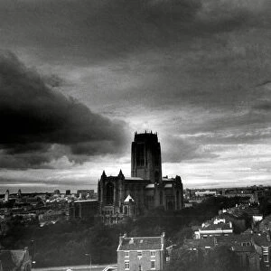 Liverpool on a stormy day