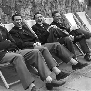 Manchester City footballers (L-R) Don Revie, Royal Paul, Ken Barnes and Roy Little in 1956