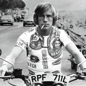 James Hunt Motorcycle Print James Hunt Motorcycle Print