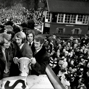 Stoke City players with the League Cup 1972