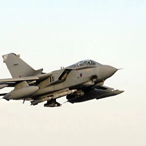 Royal Air Force Tornado GR4 Takes off from Kandahar