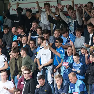 Passionate Wycombe Wanderers Fans in Action against Oxford United (15/09/18)