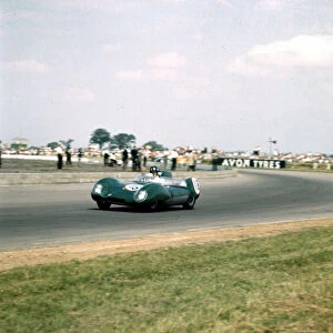 1958 British Grand Prix meeting, Silverstone Graham Hill (Lotus) Action