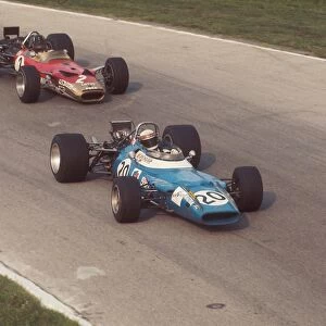 1969 Italian Grand Prix: Jackie Stewart 1st position, followed by Graham Hill