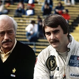 1981 Canadian Grand Prix: Colin Chapman and Nigel Mansell. Portrait