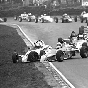 1987 FORMULA FORD FESTIVAL BRANDS HATCH MIKA HAKKINEN No 68 CRASHES OUT DURING THE