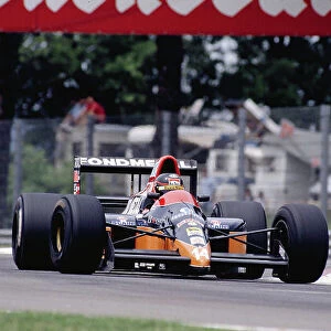 1990 San Marino Grand Prix. Imola, Italy. 11-13 May 1990. Olivier Grouillard (Osella FA1M-E Ford). Ref-90 SM 31. World Copyright - LAT Photographic