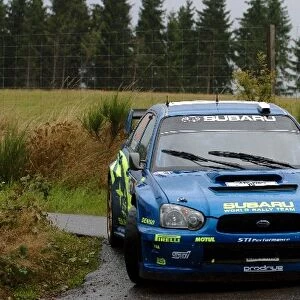 FIA World Rally Championship: Chris Atkinson, Subaru Impreza WRC, on the shakedown stage