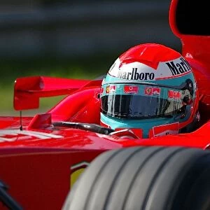 Formula One Testing: Ferrari / Maserati test & development driver, Andrea Bertolini makes a very rare appearance testing a Ferrari F2004 at Monza