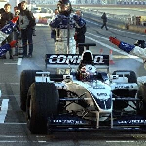 Formula One Testing: Juan Pablo Montoya practices his first F1 pit stops
