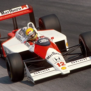 Formula One World Championship: Ayrton Senna Mclaren MP4-4 was set for victory when he collided with Jean Louis Schlesser Williams on lap 50 of the race