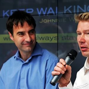 Formula One World Championship: Ben Anderson Johnny Walker Global Brand Director; Mika Hakkinen Johnny Walker Global Responsible Drinking Ambassador