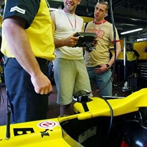 Formula One World Championship: James Beattie Southampton Football player is a guest of the Jordan team
