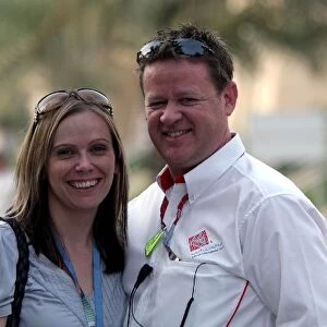 Formula One World Championship: Mark Hughes Bahrain International Circuit Track Operations Director with his fiancee