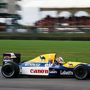 British GP World Champions Glass Place Mat Collection: Nigel Mansell 1992
