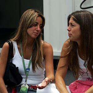 Formula One World Championship: Silvana Barrichello wife of Rubens Barrichello with a friend