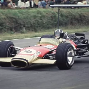 Graham Hill, Lotus 49B (retired) British Grand Prix, Brands Hatch, 20th July 1968, Rd 7 World LAT Photographic Tel: +44 (0) 181 251 3000 Fax: +44 (0) 181 251 3001 Ref: 68 GB 57