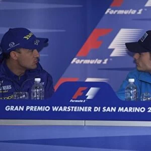 Jean Alesi talks with Giancarlo Fisichella