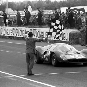 Le Mans 24 Hours Race: Willy Mairesse with Jean Beurlys Ferrari 330 P4 finished the race in third position