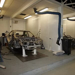 Prodrive Factory Tour: A Subaru Impreza WRC on a jig