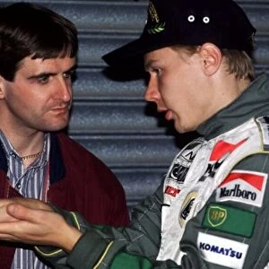 TEAM LOTUS 1991 MIKA HAKKINEN AND TEAM MATE MARTIN DONELLY PHOTO
