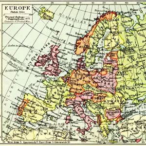 A 1930s Map Of Europe