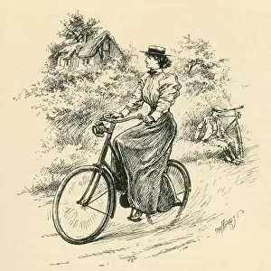 A 19th Century Female Cyclist. From The Strand Magazine Published 1897
