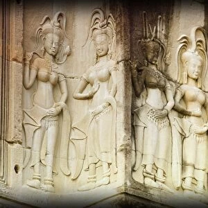 Bas-Reliefs Of Hindu Myths At Angkor Wat, Angkor, Cambodia
