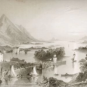 Clew Bay From West Port, County Mayo, Ireland. Drawn By W. H. Bartlett, Engraved By R. Wallis. From "The Scenery And Antiquities Of Ireland"By N. P. Willis And J. Stirling Coyne. Illustrated From Drawings By W. H. Bartlett. Published London C. 1841