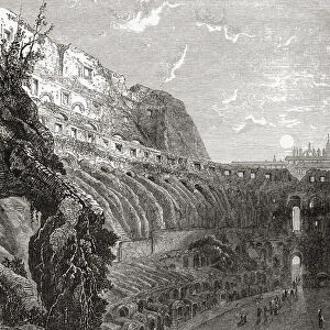 The Colosseum, Rome, Italy Before The 1874 Excavations. From Italian Pictures Published 1895