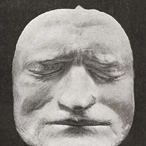 Death Mask Of Sir Isaac Newton, 1643 To 1727. English Physicist, Mathematician, Astronomer, Natural Philosopher, Alchemist, And Theologian. From The Book Short History Of The English People By J. R. Green Published London 1893