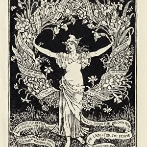 A Garland For May Day 1895 Dedicated To The Workers By Walter Crane 1845 1915 English Artist