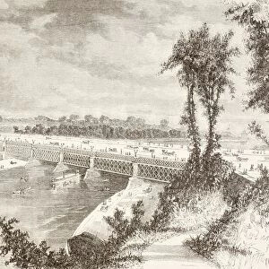 The Girard Point Bridge Crossing The Schuylkill River In Philadelphia, Pennsylvania, In The 1880 s. From A 19Th Century Illustration
