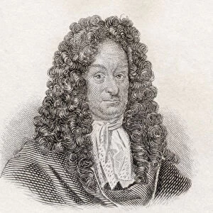 Gottfried Wilhelm Leibniz, 1646 To 1716. German Mathematician And Philosopher. From Crabbs Historical Dictionary Published 1825