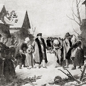 King Louis XVI Distributing Alms Poor Louis XVI