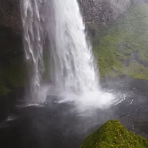 The lower half of Seljalandsfoss Falls, on the south coast of Iceland