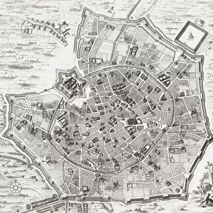 Milan Map Milano Italy Italian City Cities 18th Century