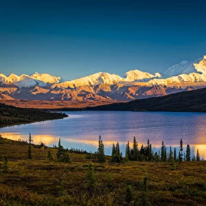 Mount McKinley and Wonder Lake, Denali National Park and Preserve, Alaska, USA