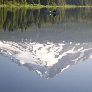 Mt. Hood Reflecting In Trillium Lake; Mt Hood National Forest, Oregon, Usa