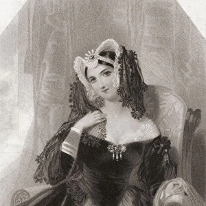 Olivia. Principal female character from Shakespeares play Twelfth Night. From Shakespeare Gallery, published c. 1840