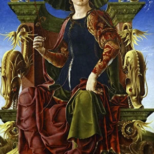 Painting of an Allegorical Figure of Calliope by Cosimo Tura, 15th century